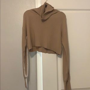 Crop turtle neck sweater